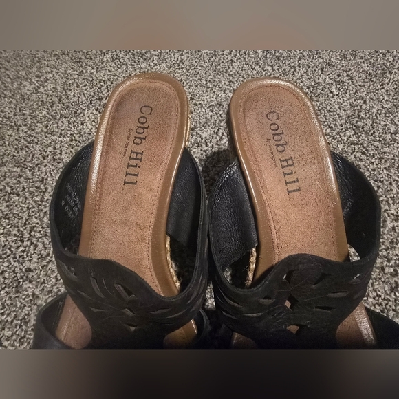 COBB HILL WEDGE SANDAL BY NEW BALANCE WOMENS SHOES SIZE 9 Black - Picture 10 of 11